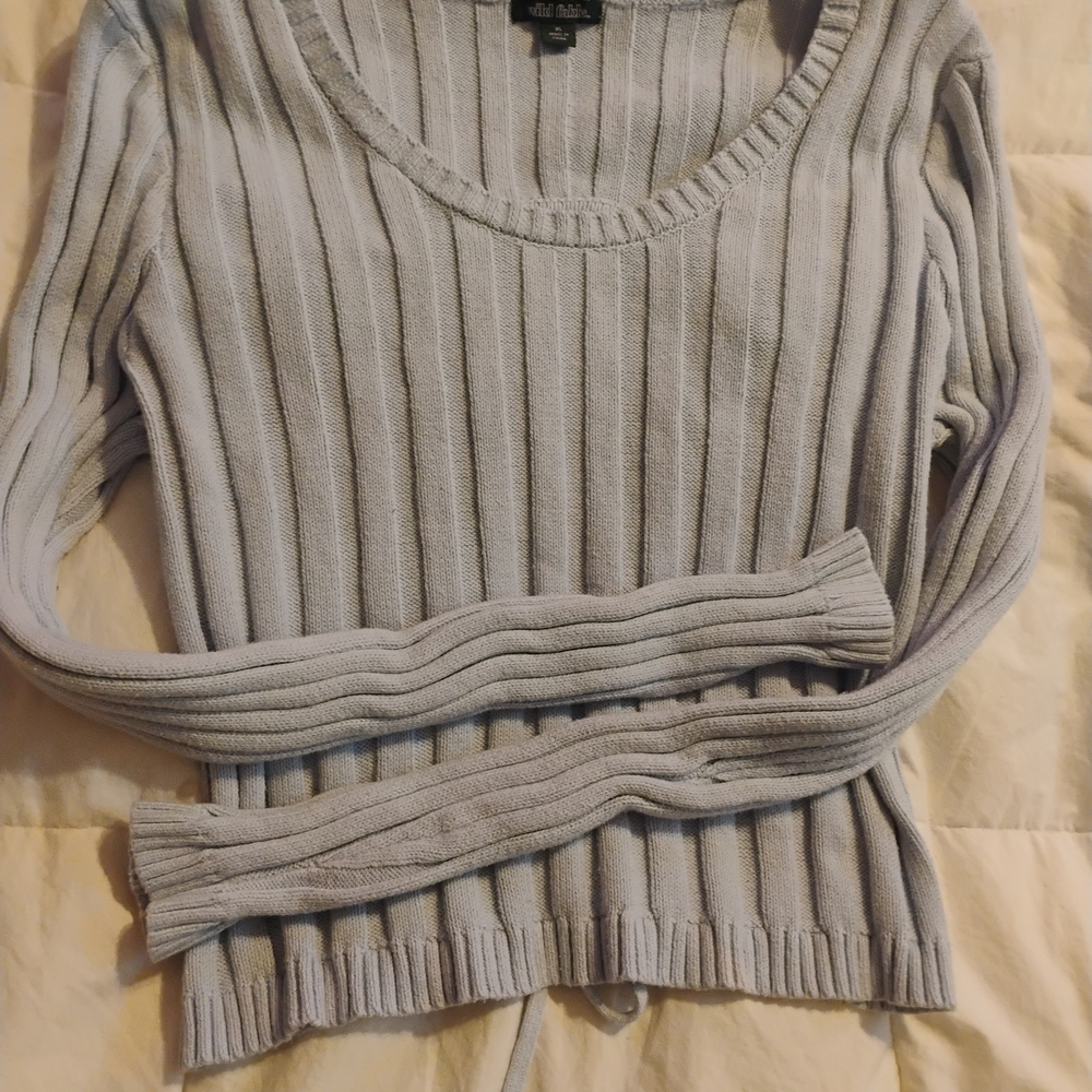 Wild Fable Ribbed Crop Top - Light Gray